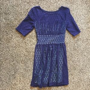Blue lace dress